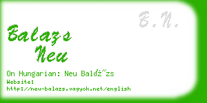 balazs neu business card